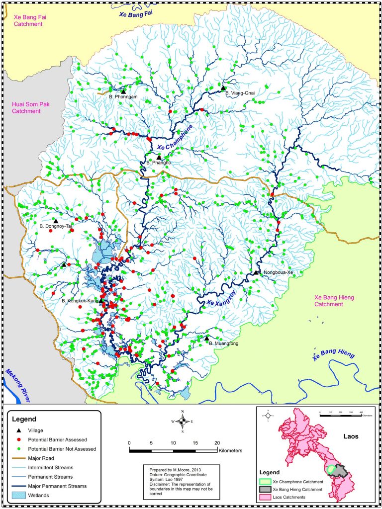 Map Mekong River.