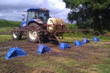 Blue tractor.