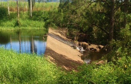 Weir on a river.