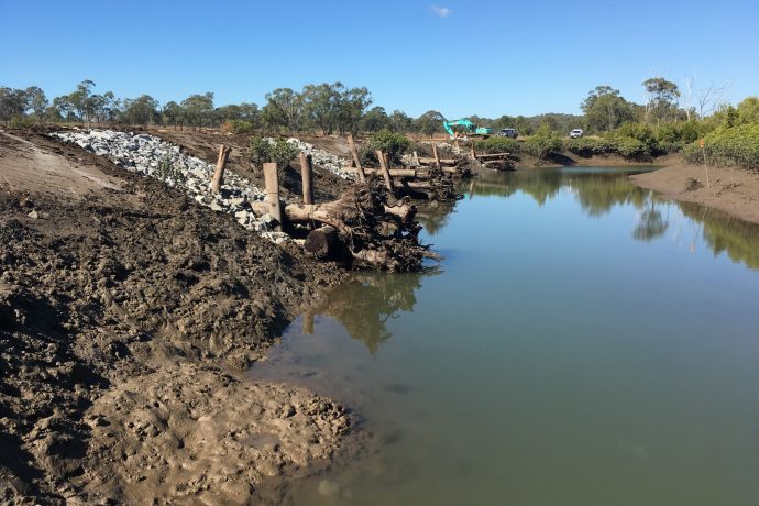 Clyde Creek Root ball structures to rehabilitate streambank erosion