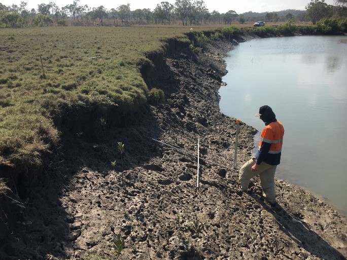 Clyde Creek Erosion, monitoring the sediment loss.