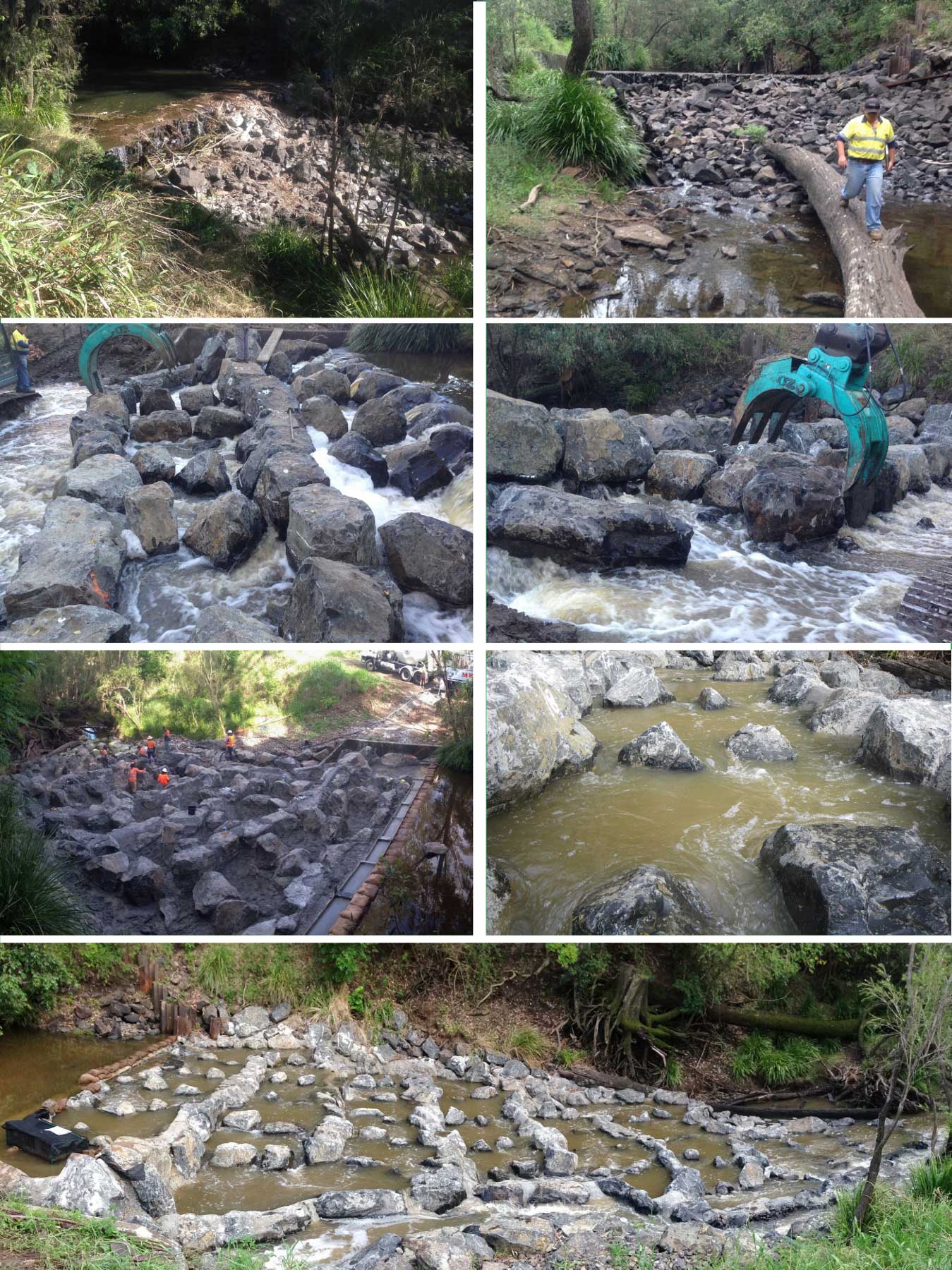 Figure 4: Retrofit fishway funded by local NRM group under Queensland development approval, supervised by Catchment Solutions, an entity that is suitably qualified in fish passage design and construction.
