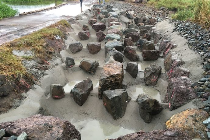 Landing Road Fish Ladder Concreting complete