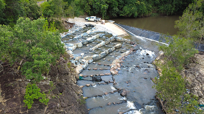 Catchment Solutions Jolimont Creek Rock ramp Fishway